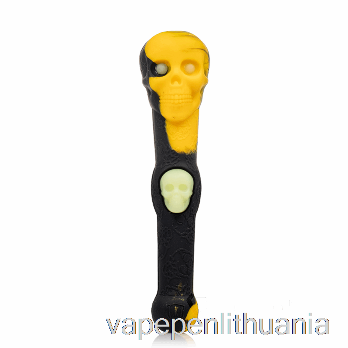 Stratus Skull Dipper Silikono Dab šiaudų Sol (juodas / Geltonas) Vape Skystis